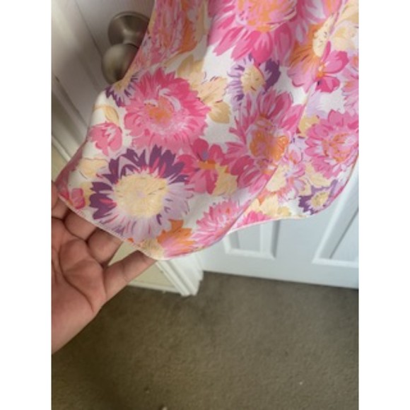 MOLICUTY FLORAL PINK DRESS, SZ L - Picture 5 of 9
